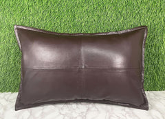 Genuine Leather Brown Pillow Cover