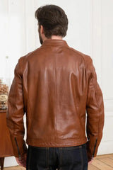 Maverick Men Brown Leather Jacket - Taushif #