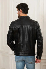 Jetstream Men Black Leather Jacket - Taushif #