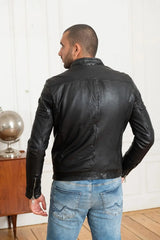 Ironclad Men Black Leather Jacket - Taushif #