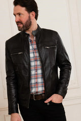 Fury Men Black Leather Jacket - Taushif #